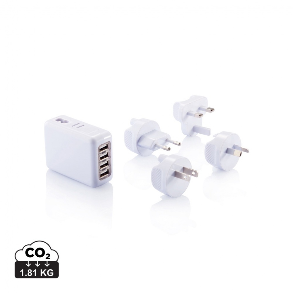 Logotrade corporate gift picture of: Travel plug with 4 USB ports