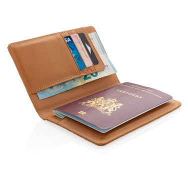 Logo trade promotional giveaways image of: Cork secure RFID passport cover