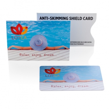 Logo trade promotional merchandise picture of: Anti-skimming RFID shield card with active jamming chip