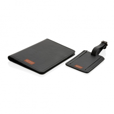 Logo trade advertising products picture of: Swiss Peak GRS recycled PU travel gift set