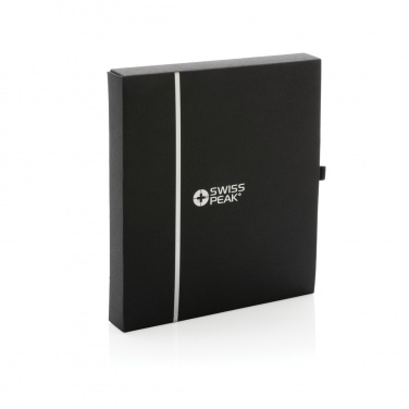 Logo trade promotional items image of: Swiss Peak GRS recycled PU travel gift set