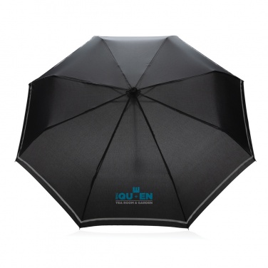 Logo trade promotional merchandise image of: 20.5"Impact AWARE™ RPET 190T pongee mini reflective umbrella
