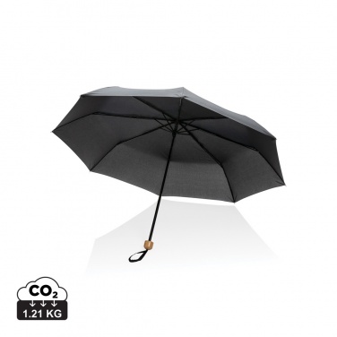 Logotrade advertising product picture of: 20.5" Impact AWARE™ RPET 190T Pongee bamboo mini umbrella