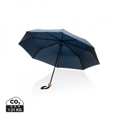 Logotrade promotional item image of: 20.5" Impact AWARE™ RPET 190T Pongee bamboo mini umbrella