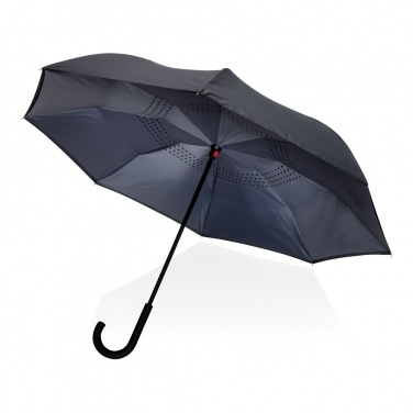 Logo trade promotional gifts image of: 23" Impact AWARE™ RPET 190T reversible umbrella