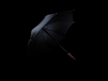 Logotrade promotional item picture of: 23" Impact AWARE™ RPET 190T auto open bamboo umbrella