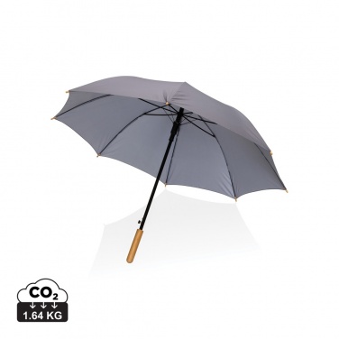 Logotrade business gift image of: 23" Impact AWARE™ RPET 190T auto open bamboo umbrella