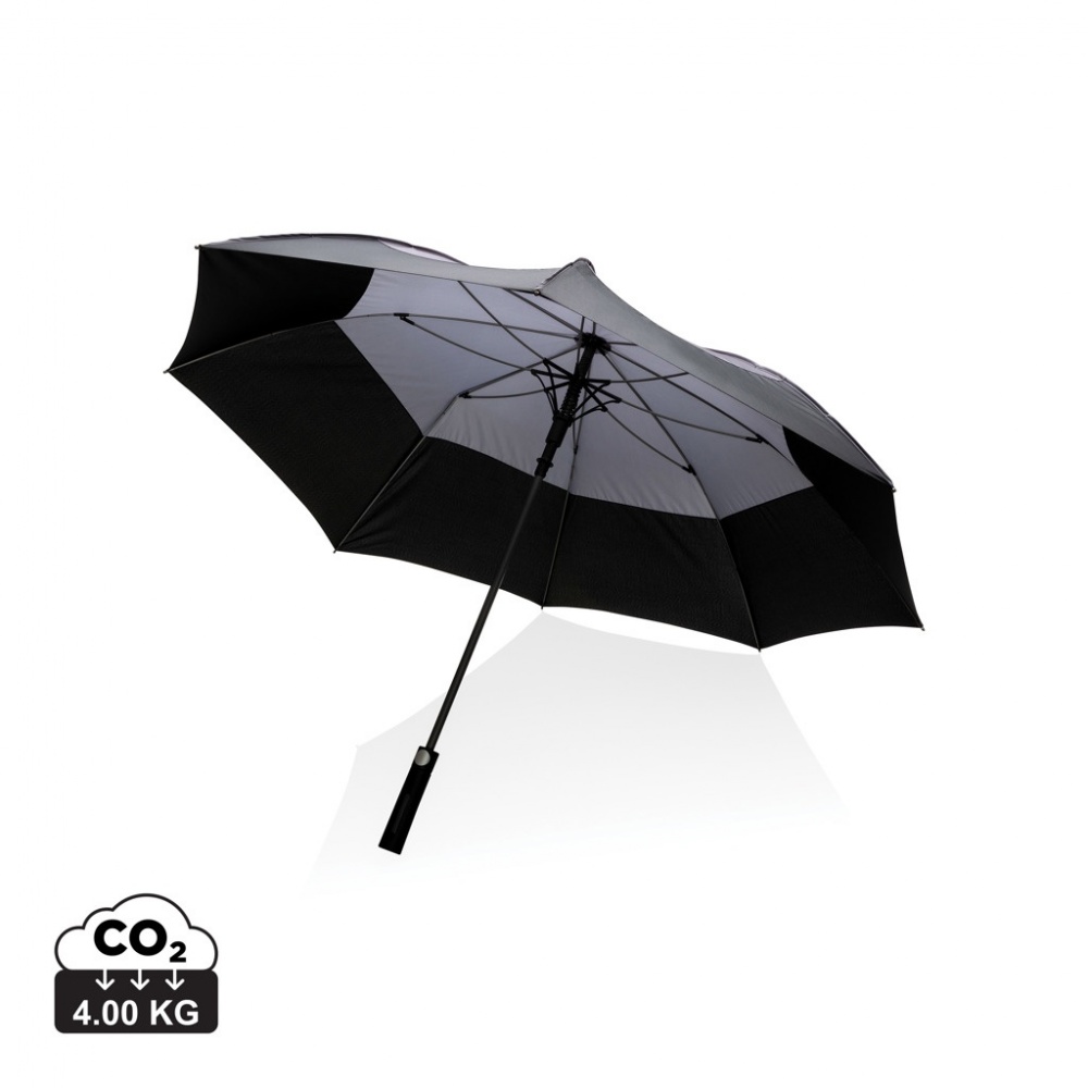 Logo trade promotional gift photo of: 27" Impact AWARE™ RPET 190T auto open stormproof umbrella