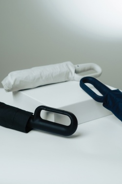 Logo trade advertising products picture of: Yara 21" AWARE™ RPET solid colour umbrella with carabiner