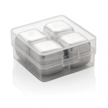Logo trade advertising products picture of: Re-usable stainless steel ice cubes 4pc