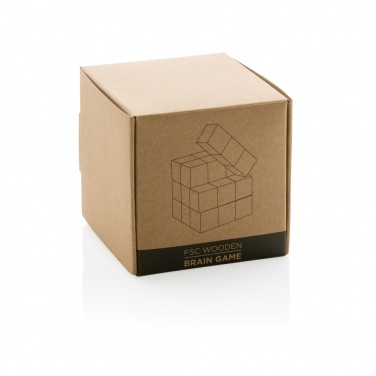 Logotrade business gift image of: Wooden brain game in canvas pouch