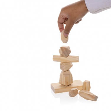 Logotrade advertising product image of: Ukiyo Crios wooden balancing rocks in pouch