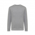 Iqoniq Etosha lightweight recycled cotton crew neck, light heather anthracite