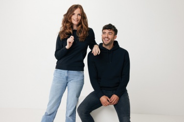 Logo trade promotional gifts image of: Iqoniq Rila lightweight recycled cotton hoodie