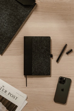 Logo trade promotional products image of: VINGA Albon GRS recycled felt notebook
