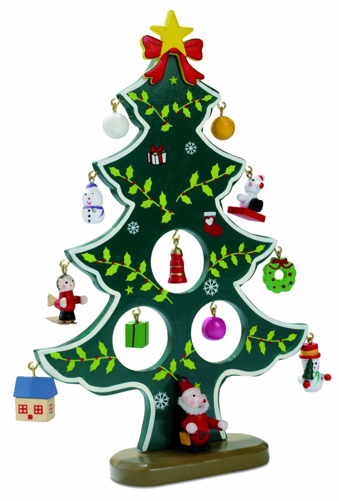 Logotrade advertising products photo of: Wooden xmas tree decoration