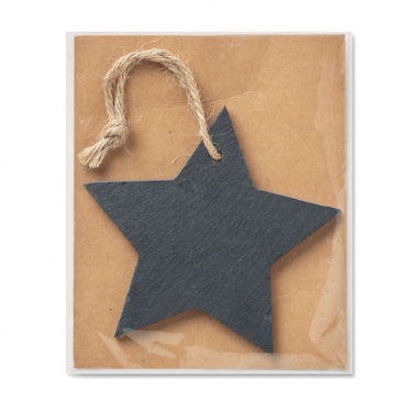 Logo trade promotional item photo of: Slate xmas hanger star