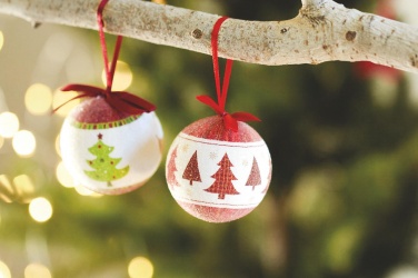 Logo trade business gifts image of: Christmas bauble in gift box