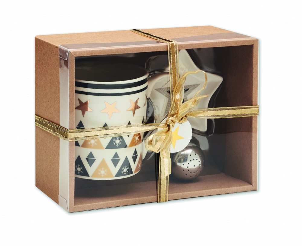 Logo trade promotional gifts image of: Mug mini plate filter in box