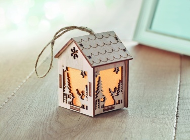 Logotrade business gift image of: MDF house with light