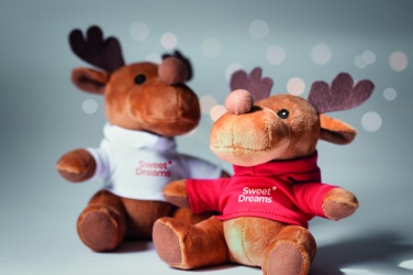 Logo trade business gift photo of: Plush reindeer with hoodie