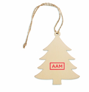 Logo trade advertising products image of: Wooden Tree shaped hanger