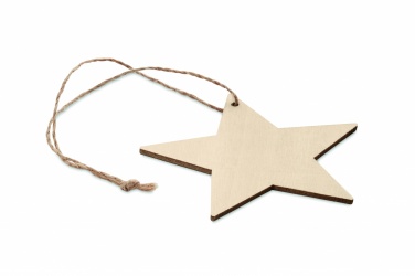 Logo trade corporate gifts picture of: Wooden star shaped hanger