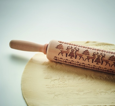 Logotrade promotional giveaway image of: Christmas pastry wooden rolling