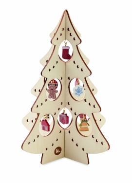 Logotrade promotional item picture of: Wooden Xmas tree decoration
