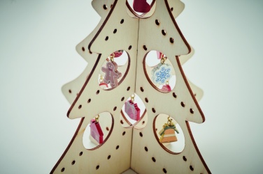 Logo trade promotional merchandise photo of: Wooden Xmas tree decoration