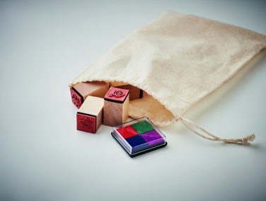 Logotrade promotional product picture of: 8 wooden Christmas stamps set