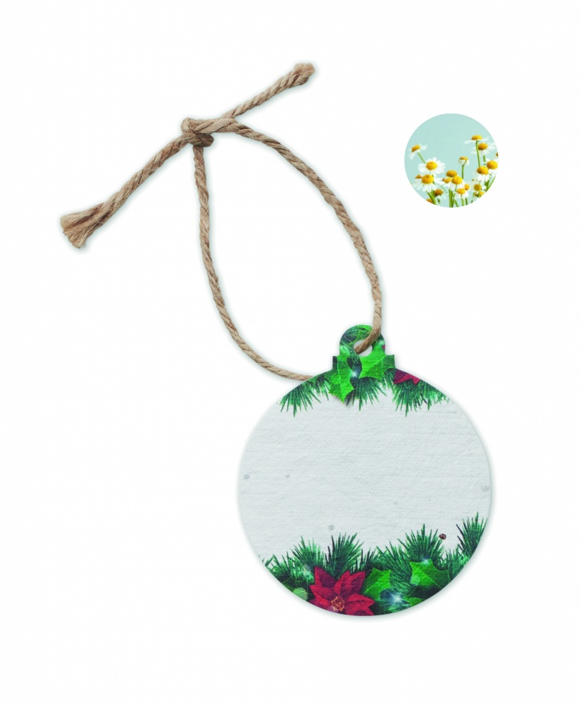 Logo trade promotional gifts image of: Seed paper Xmas ornament
