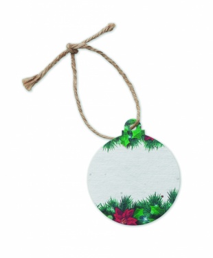 Logo trade corporate gifts picture of: Seed paper Xmas ornament
