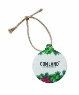 Logo trade promotional gifts image of: Seed paper Xmas ornament