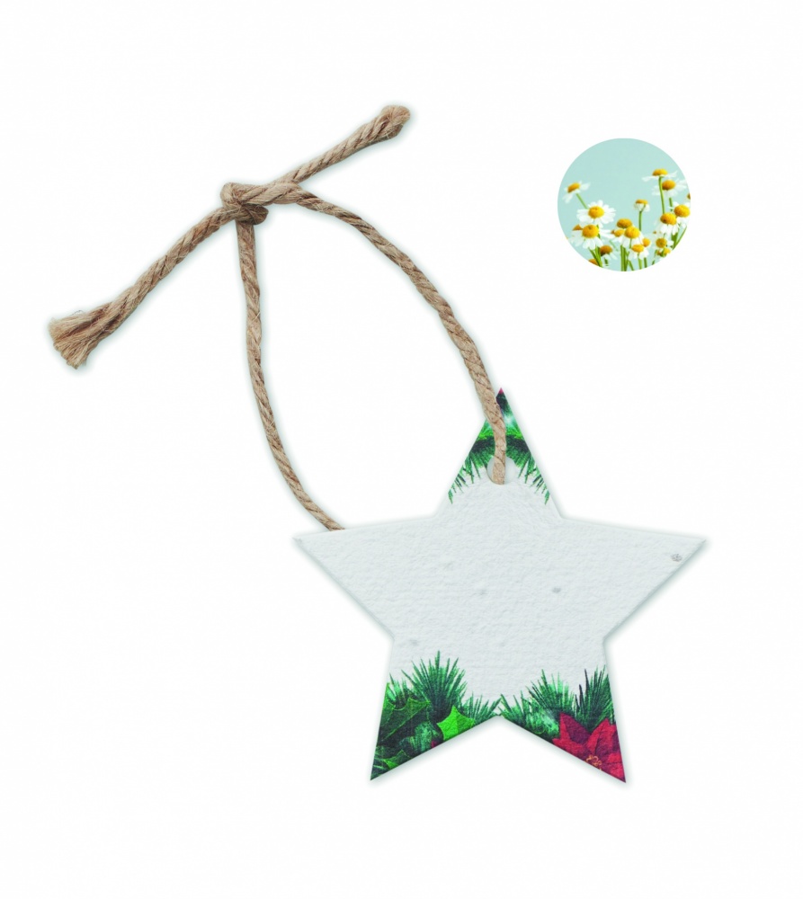 Logotrade promotional products photo of: Seed paper Xmas ornament