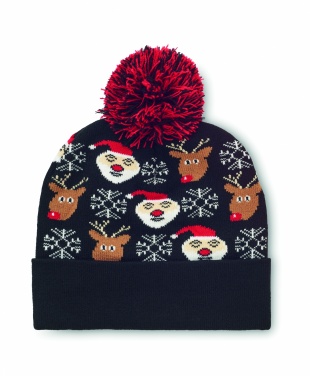 Logo trade promotional giveaways image of: Christmas knitted beanie