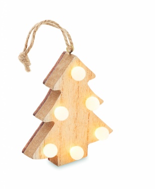 Logo trade business gifts image of: Wooden weed tree with lights