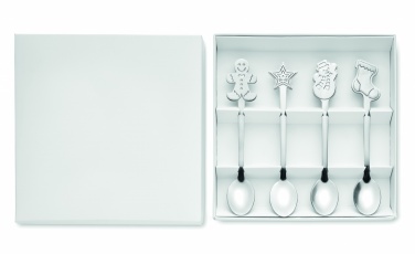 Logo trade advertising products picture of: Set of 4 Christmas tea spoon