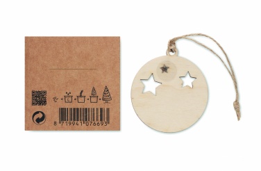 Logotrade promotional product picture of: Wooden bauble shape hanger