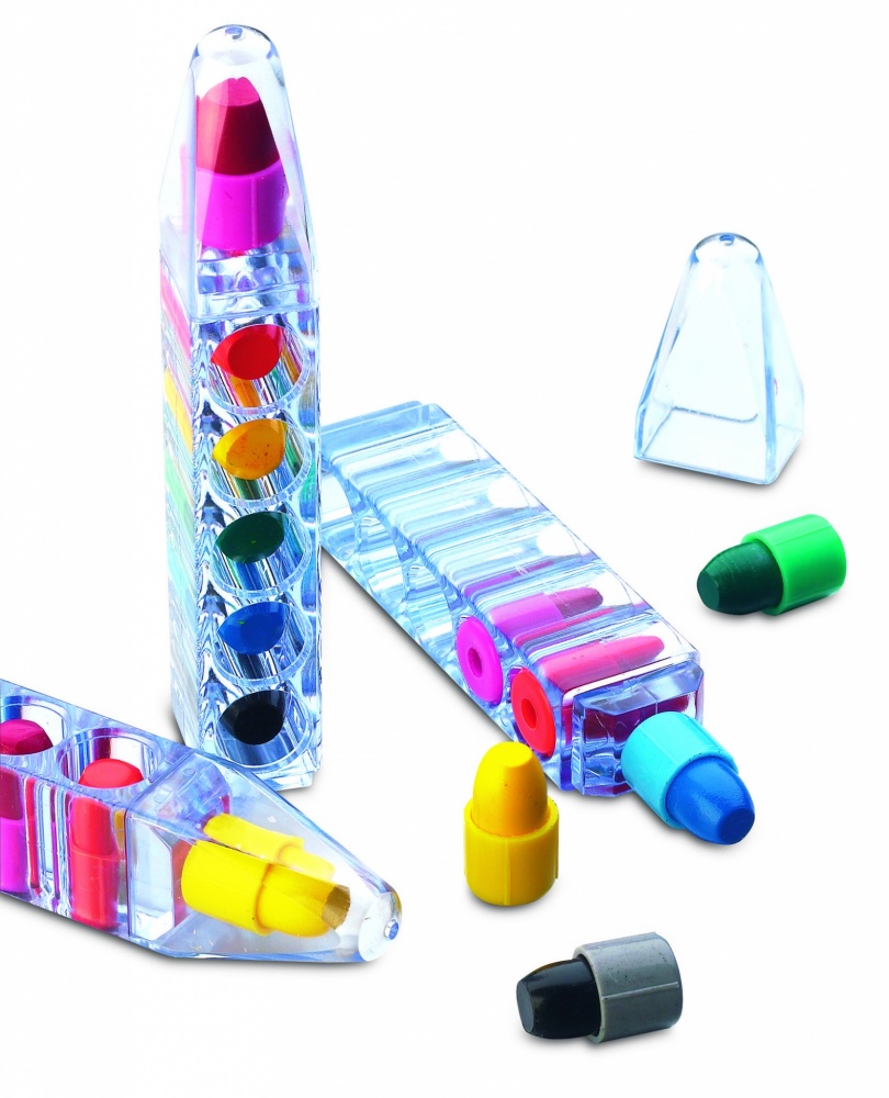 Logo trade advertising product photo of: Set of 6 wax crayons