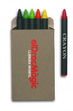 Logo trade promotional giveaway photo of: Carton of 6 wax crayons