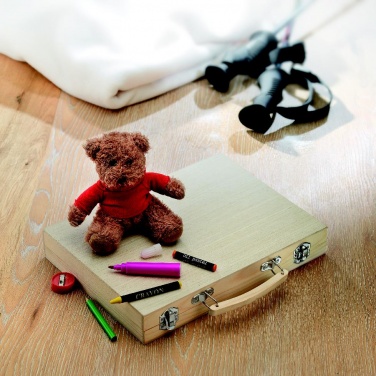 Logo trade promotional merchandise image of: Artist's set in wooden box