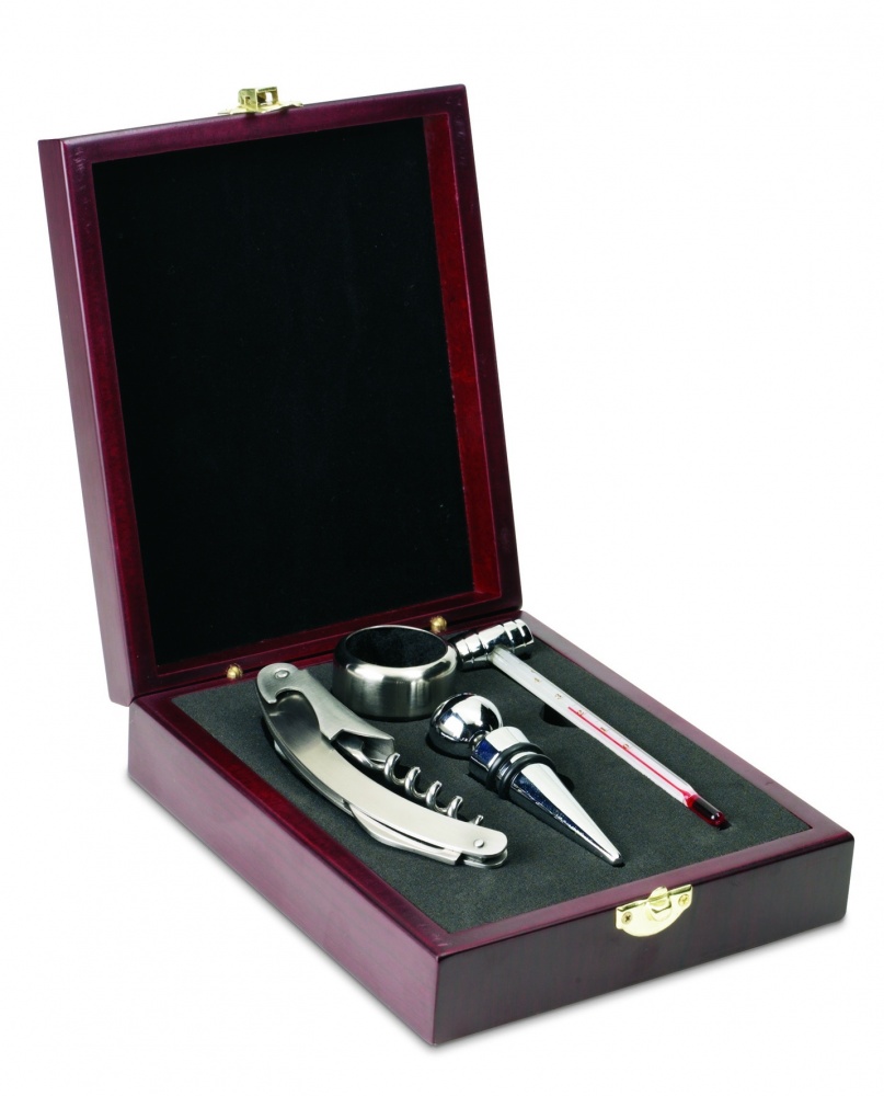 Logotrade promotional products photo of: Classic wine set in wooden box