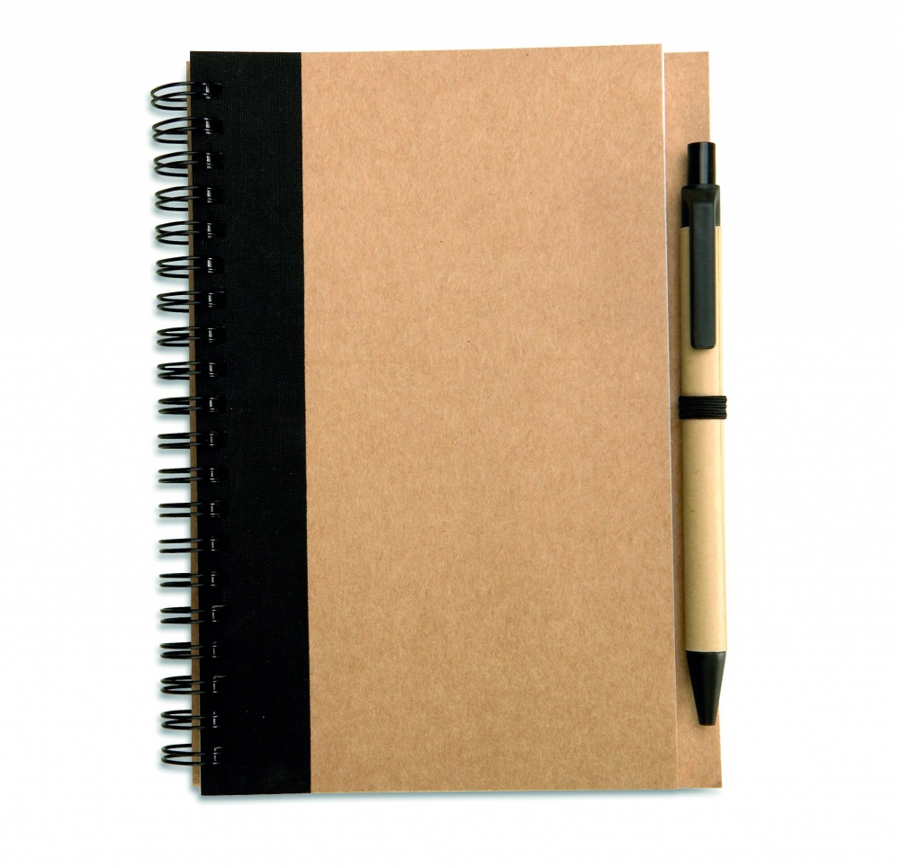 Logo trade promotional gifts picture of: B6 recycled notebook with pen