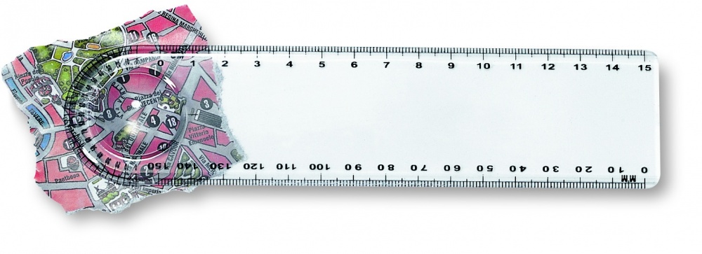 Logo trade promotional gifts image of: Ruler with magnifier