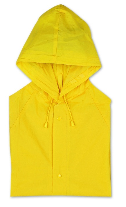 Logo trade promotional giveaways image of: PVC raincoat with hood