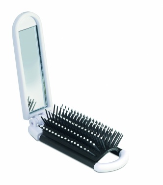 Logotrade advertising products photo of: Foldable hairbrush with mirror