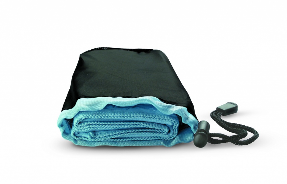 Logo trade promotional giveaway photo of: Sport towel in nylon pouch