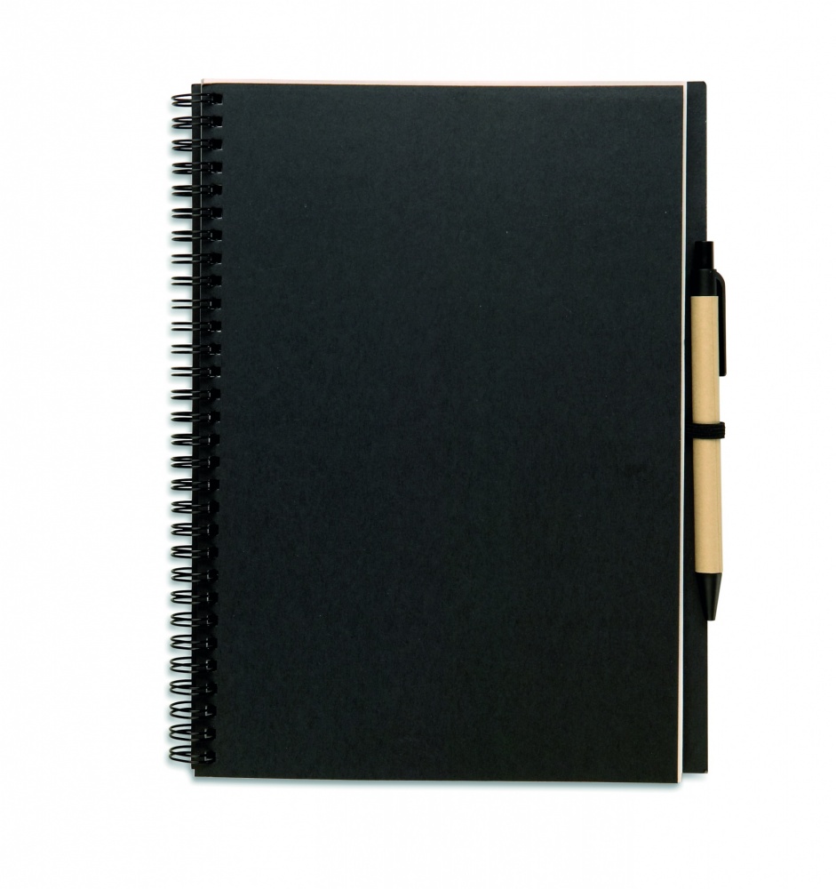 Logo trade advertising product photo of: Recycled notebook with pen