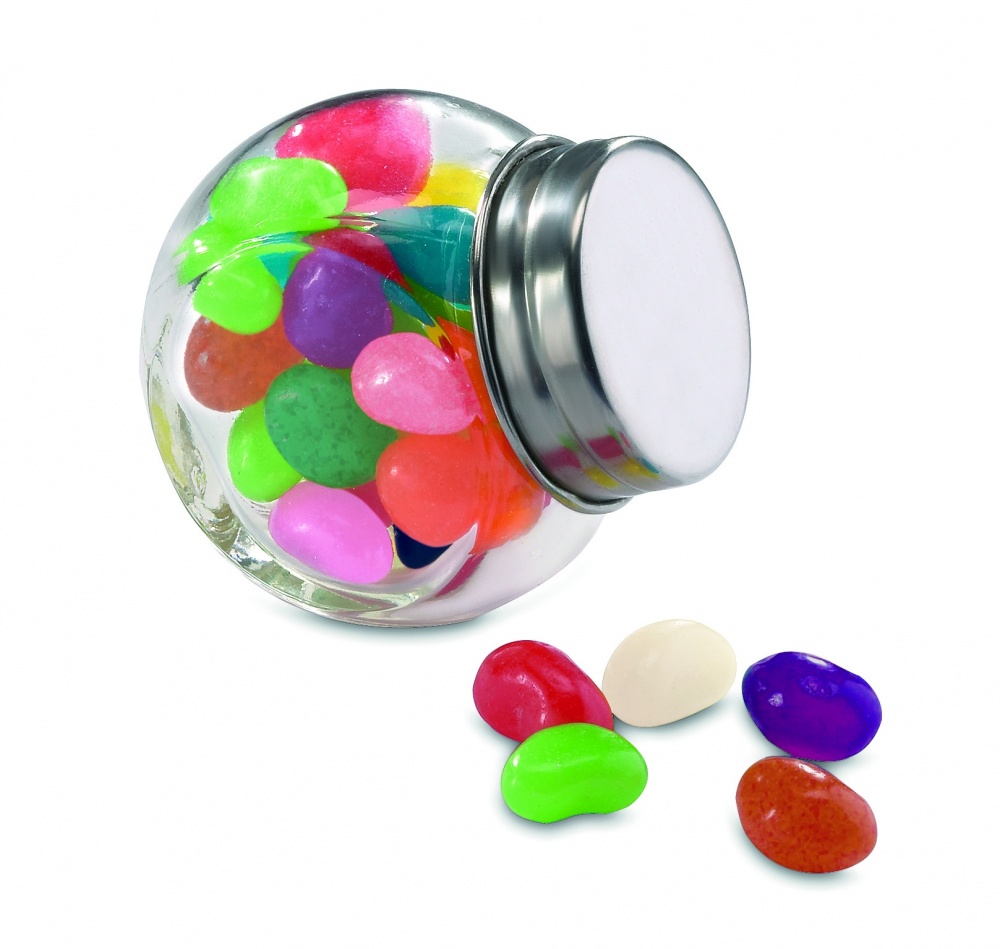 Logo trade promotional gifts picture of: Glass jar with jelly beans